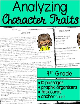 Preview of Reading Comprehension Passages and Questions: Character Traits  - 4th Grade