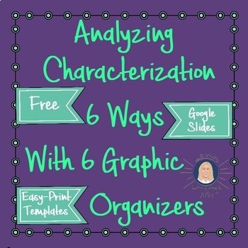 Preview of Analyzing Characterization 6 Ways With 6 Graphic Organizers - FREE READING TOOL