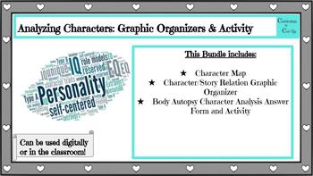 Preview of Analyzing Characters: Graphic Organizers & Activity