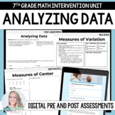 Analyzing Data 7th Grade Math Intervention Unit
