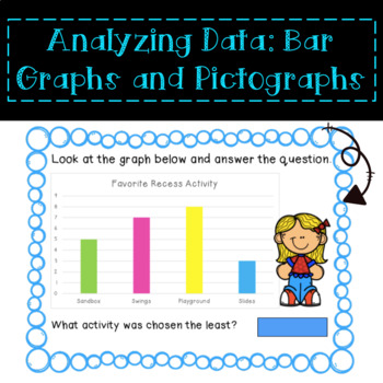 Preview of Analyzing Data: Bar Graphs and Pictographs BOOM CARDS 