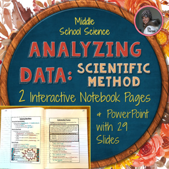 Preview of Analyzing Data Interactive Notebook Pages & PowerPoint for the Scientific Method