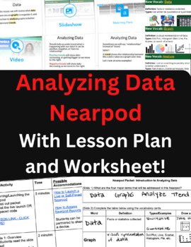Preview of Analyzing Data Nearpod (Lesson Plan Included)