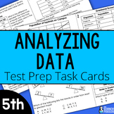 Analyzing Data 5th Grade Science Test Prep Task Cards + Di