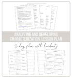 Analyzing & Developing Characterization Lesson Plan