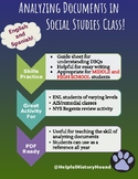 Analyzing Documents in Social Studies! (Grades 6-12) (w/Sp