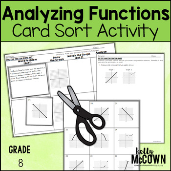 Preview of Analyzing Function Graphs Card Sort