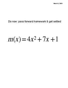 Preview of Analyzing Functions: Odd, Even, Piecewise