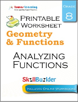 Preview of Analyzing Functions Printable Worksheet, Grade 8