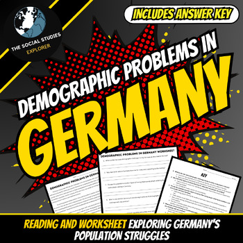 Preview of Analyzing Germany's Changing Demographics and Solutions Reading and Worksheet