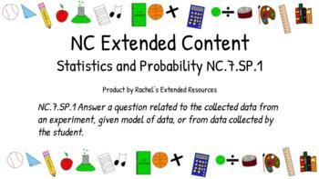 Preview of Analyzing Graphs NC.7.SP.1 - Extended Curriculum (editable)
