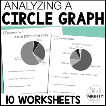 Preview of Analyzing Graphs Worksheets - Circle Graphs
