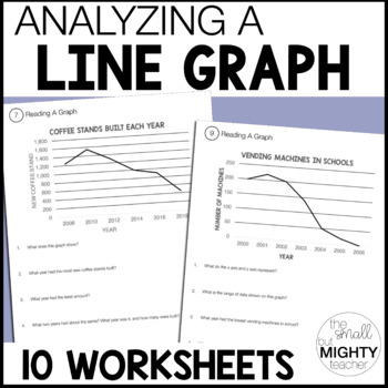 Preview of #summerwts Analyzing Graphs Worksheets - Line Graphs