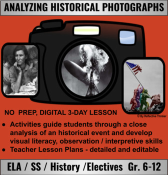 Preview of Analyzing Historical Photographs: Teacher Lesson Plans and 7 Analysis Activities