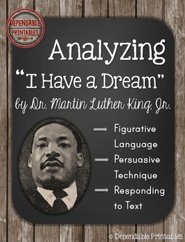 Preview of Analyzing "I Have a Dream" by Martin Luther King, Jr.