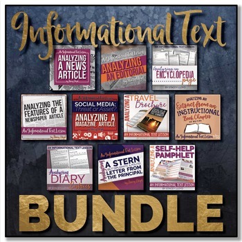 Preview of Analyzing Informational Texts: Lessons BUNDLE