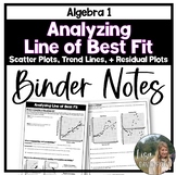 Analyzing Line of Best Fit - Binder Notes for Algebra 1
