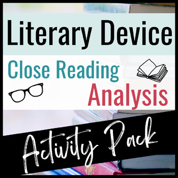 Preview of Analyzing Literary Devices: 11 Original Passages, Task Cards, Test, & MORE!