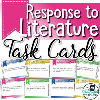 Preview of Analyzing Literature Task Cards for Any Novel: Novel Review Task Cards