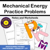Mechanical Energy Practice Problems: Notes and Worksheets 