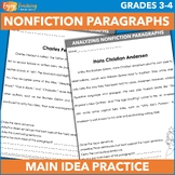 Nonfiction Paragraph Main Idea Worksheets - Reading Passag