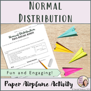 Preview of Normal Distribution Paper Airplane Probability Project Activity for Algebra 2