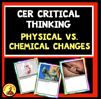 Preview of Analyzing PHYSICAL AND CHEMICAL CHANGES CER Image Prompt Graphic Organizers