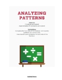 Analyzing Patterns - Intro to Arithmetic and Geometric Pat