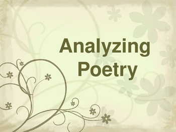 Preview of Analyzing Poetry