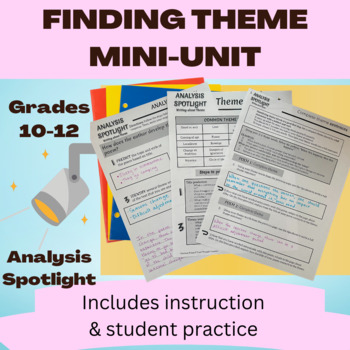 Preview of Finding theme in poetry | Poetry Mini-Unit analysis - slides and practice