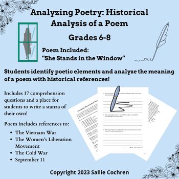 Preview of Analyzing Poetry: Historical Analysis of a Poem (Grades 6-8)