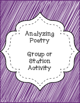 Preview of Analyzing Poetry - Station Activity