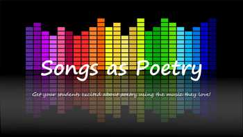 Preview of Analyzing Poetry using Songs as Poetry