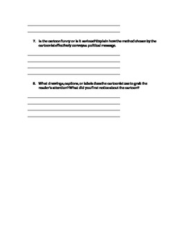 Analyzing Political Cartoon Worksheet by FromTheMiddle | TpT