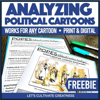 How to Teach Analyze Political Cartoons Activity Kit Print & Digital