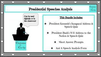 Preview of Analyzing Speech: Presidential Speeches