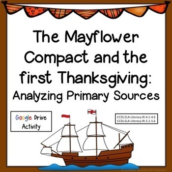 Preview of Analyzing Primary Sources: Mayflower Compact and Letter #DistanceLearning
