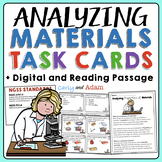 Analyzing Materials Task Cards + Digital BUNDLE