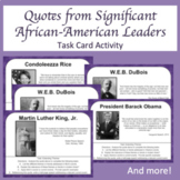 Analyzing Quotes of African-American Leaders Task Cards - 