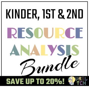 Preview of Analyzing Resources Bundle: Kindergarten, Grade 1, Grade 2