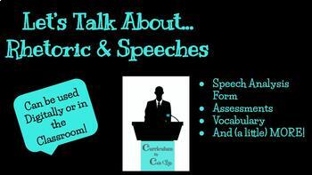 Preview of Analyzing Speech: Rhetoric & Speeches Materials