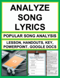 Analyzing Song Lyrics | Back to School or End of the Year 