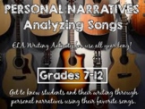 Personal Narratives Writing Activity Using Popular Music--