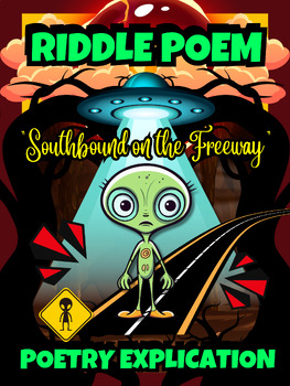Preview of Fun Poetry Analysis | Citing Text Evidence | "Southbound on the Freeway" Riddle