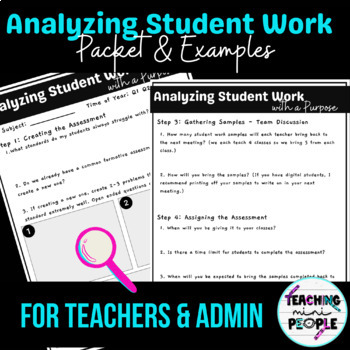 Preview of Analyzing Student Work Packet & Assessments | For Teachers & Admin