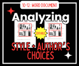 Analyzing Style and Author's Choices: Reading Literature