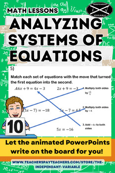 Preview of Analyzing Systems Of Equations