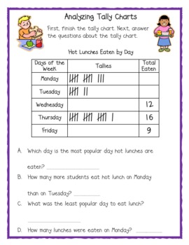 Analyzing Tally Charts FREEBIE by Teach Forward | TpT