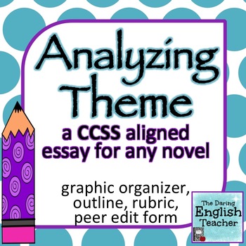 Preview of Analyzing Theme: a common core essay for ANY novel (rubric included)
