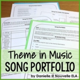 Analyzing Theme in Songs - Emergency Sub Plan or Snow Day 